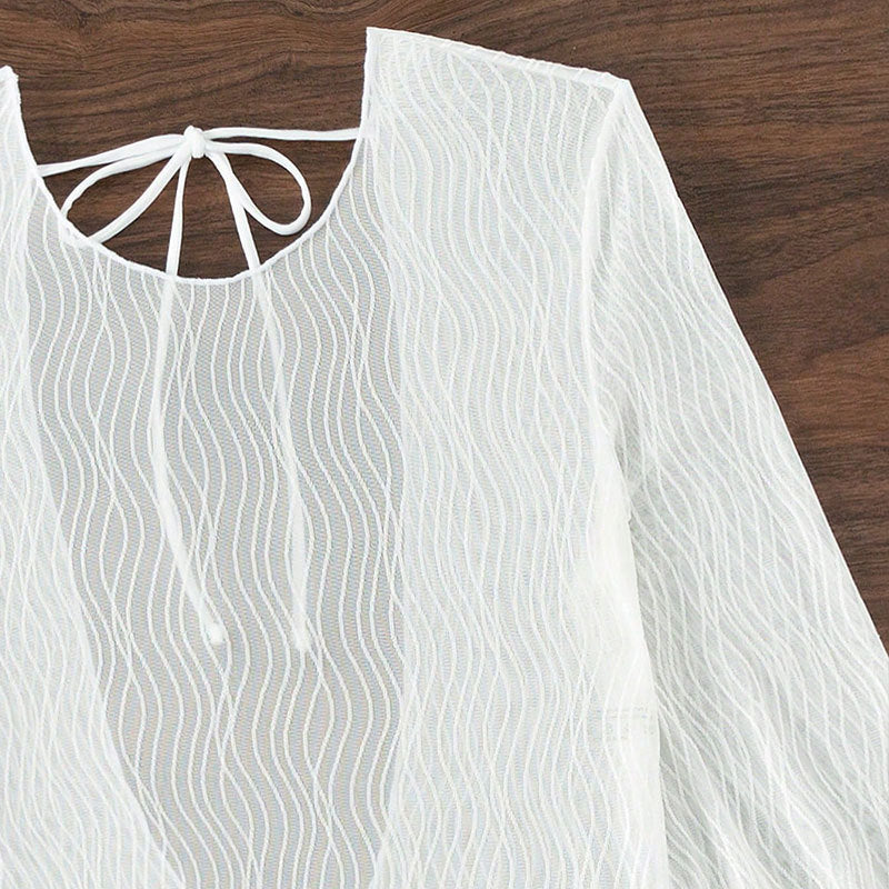 Damen Langarm-Strandkleid Drune