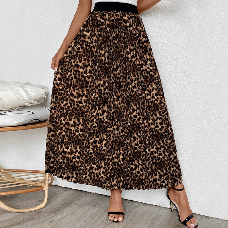 Damen Maxirock mit Leopardenmuster Drune