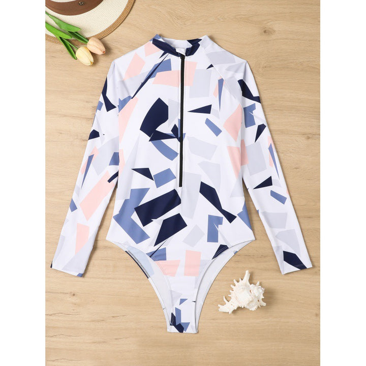 Damen Surfanzug mit geometrischem Design und praktischem Reißverschluss Drune