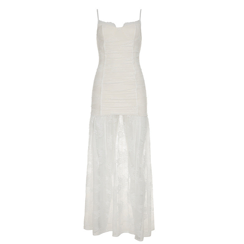 Damen Abendkleid mit Spitzendetails und raffinierter Silhouette Drune