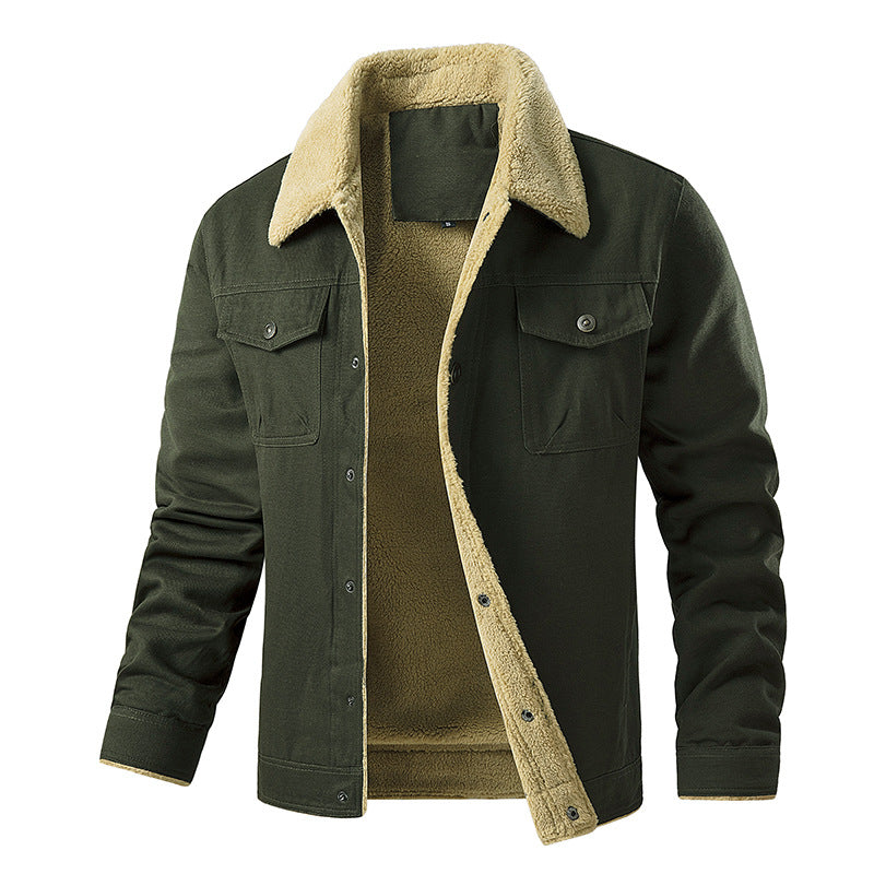 Herren gefütterte Utility-Jacke mit Teddyfutter Drune