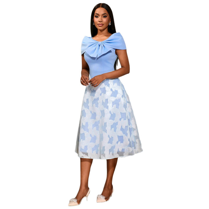 Damen Elegantes Cocktailkleid mit übergroßem Schleifen-Detail Drune