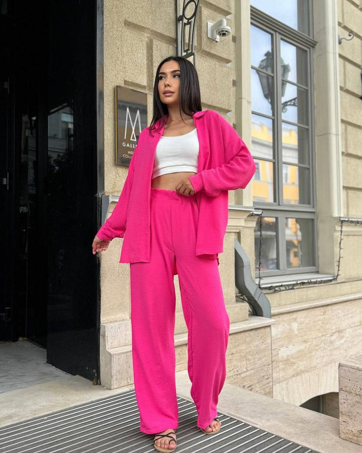 Damen lässiges Zweiteiliges Set aus atmungsaktivem Material Drune