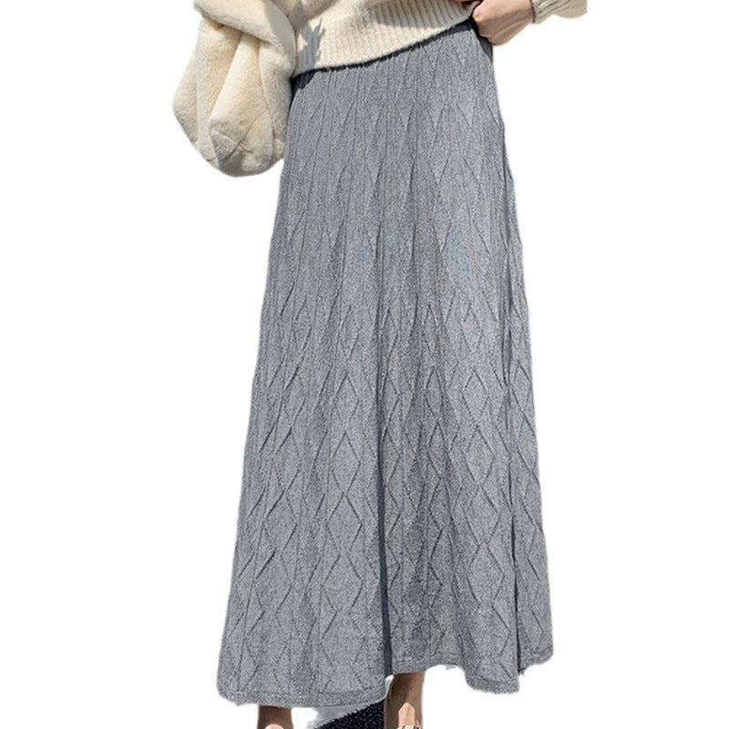 Damen Maxirock mit strukturiertem Diamantmuster Drune