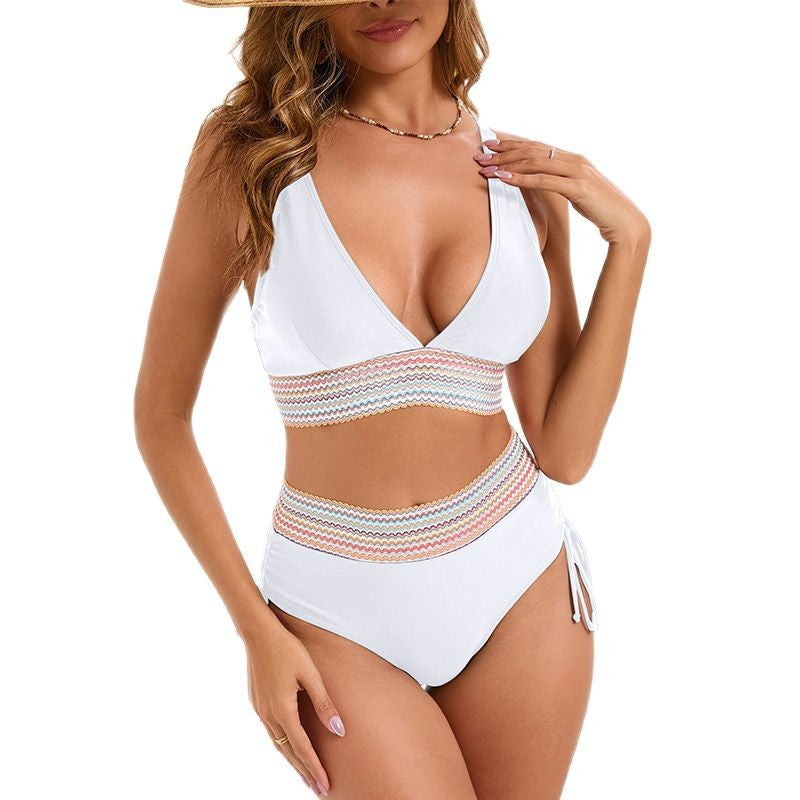 Damen Hochtaillierter Bikini mit raffinierter Rückenschnürung Drune