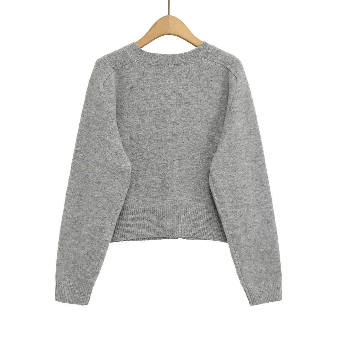 Damen Modischer Strickcardigan mit schickem Knopfverschluss Drune
