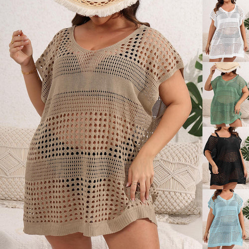 Damen luftiger Strandsarong mit durchbrochenem Muster Drune