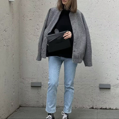 Drune | Damen Casual Oversized Jacke Leichtgewicht