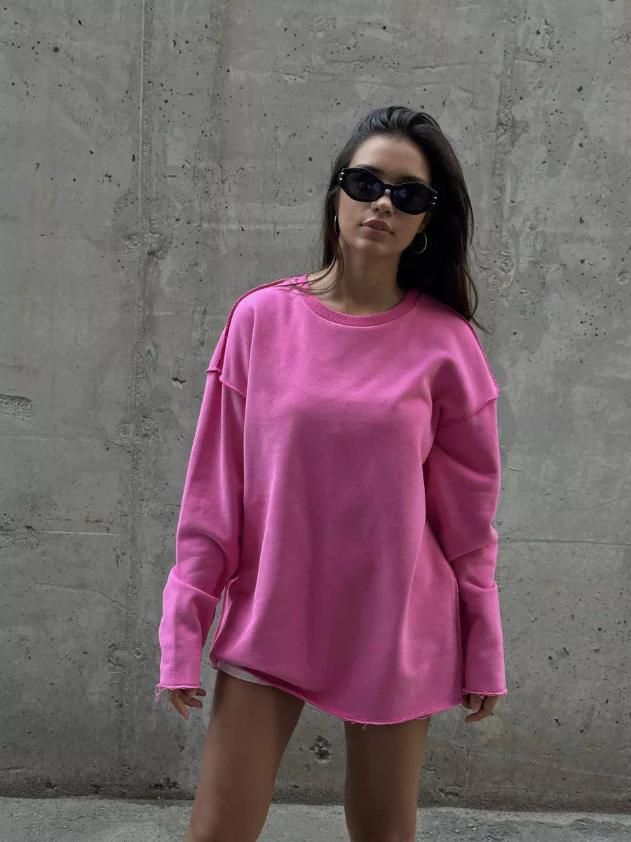 Damen lässiger Oversized-Pullover Drune