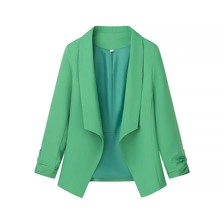 Damen elegante Blazerjacke mit lässigem Schnitt und modischem Revers Drune