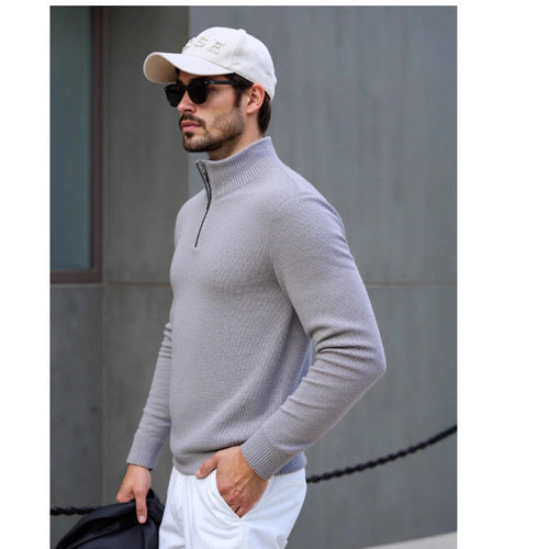 Herren Rollkragenpullover mit modernem Strukturdesign Drune