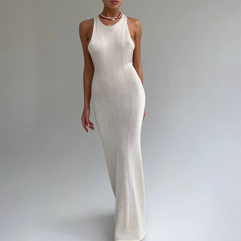 Damen Figurbetontes Maxikleid mit eleganter Raffung Drune