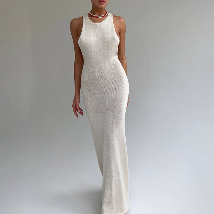 Damen Figurbetontes Maxikleid mit eleganter Raffung Drune