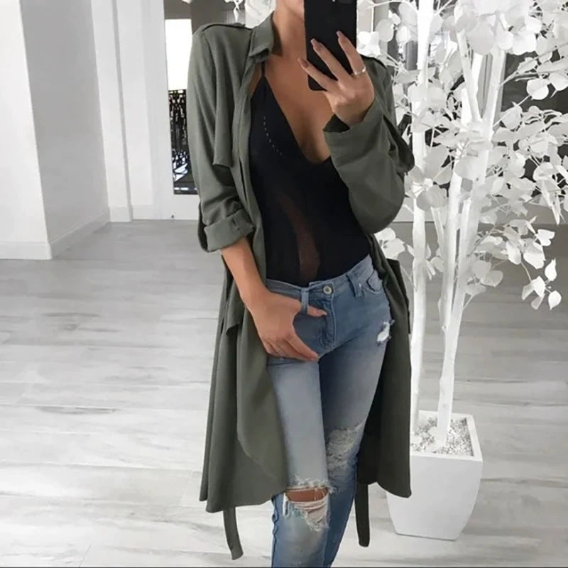 Damen modischer Trenchcoat Drune