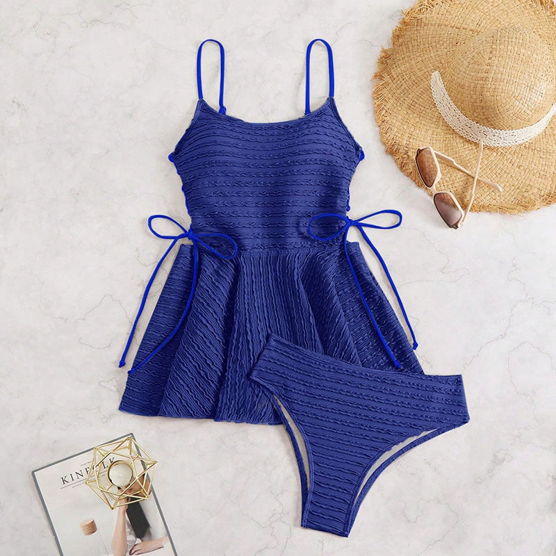 Damen lässiges Tankini-Set mit verspieltem Schnitt Drune