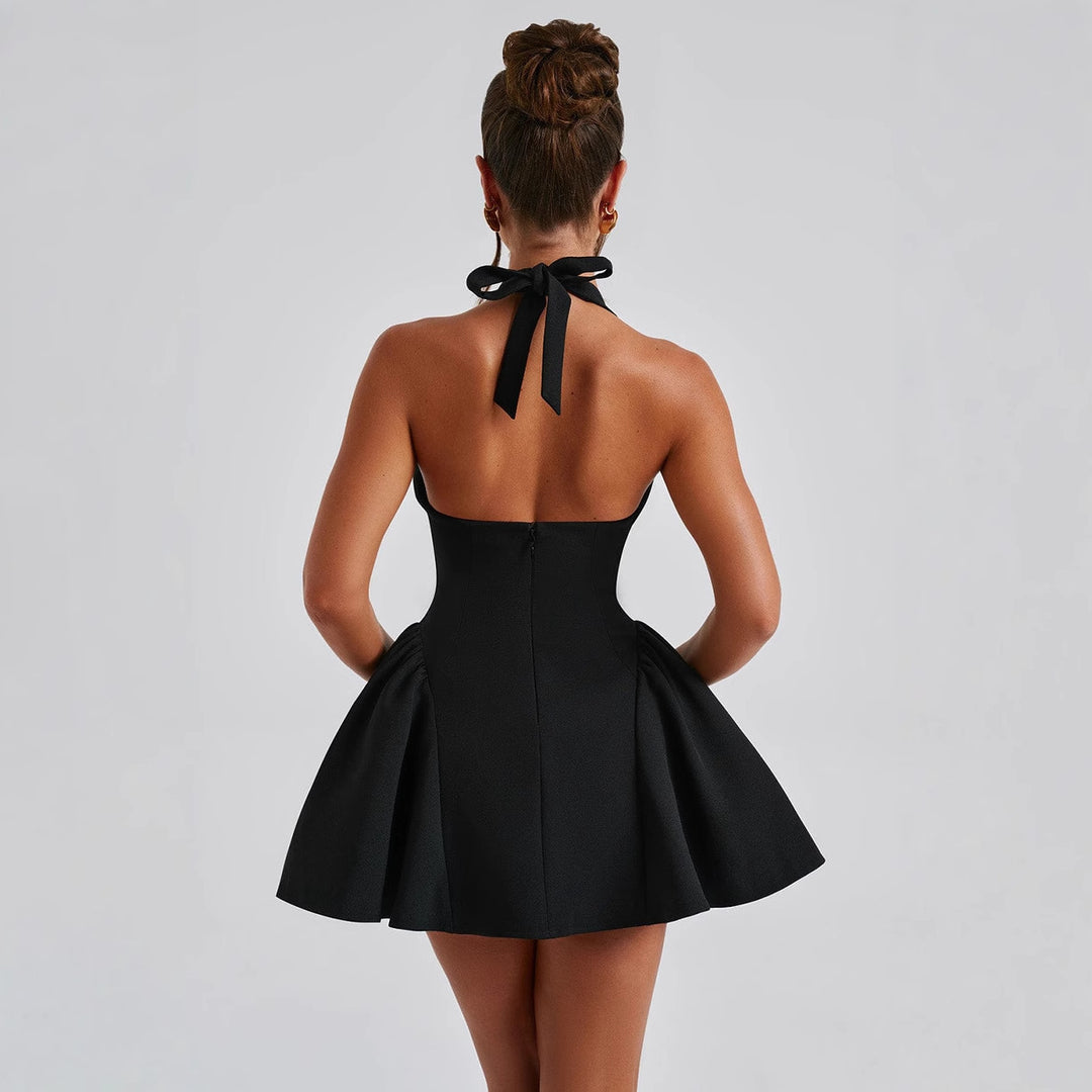 Damen Elegant geschnittenes Sommerkleid mit tiefem V-Ausschnitt und weichem Material Drune