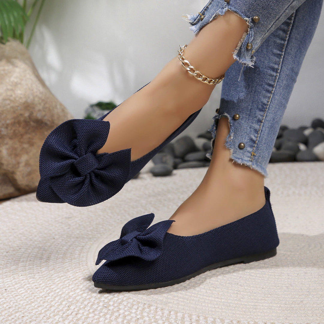 Damen Ballerinas mit dekorativem Schleifendetail und bequemem Fußbett Drune