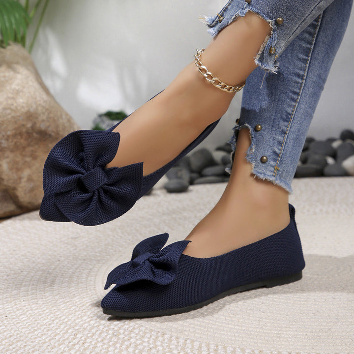 Damen Ballerinas mit dekorativem Schleifendetail und bequemem Fußbett Drune