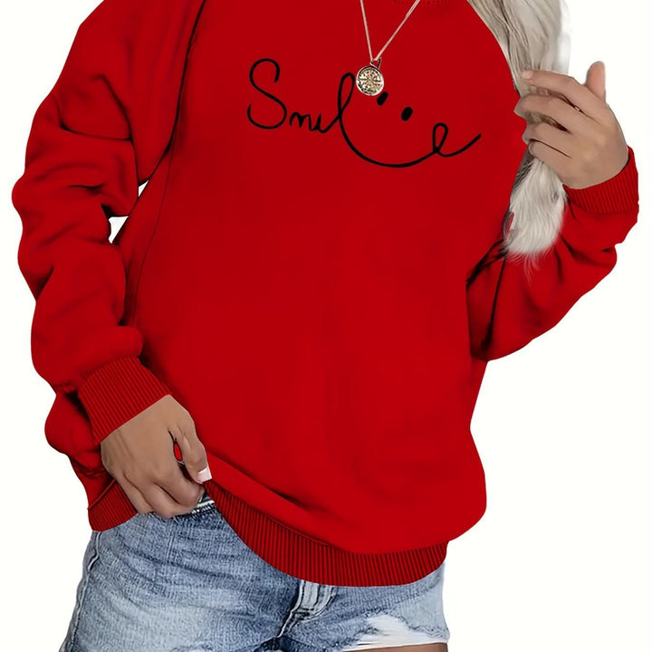 Damen Sweatshirt mit lässigem Schriftzug und komfortabler Passform Drune