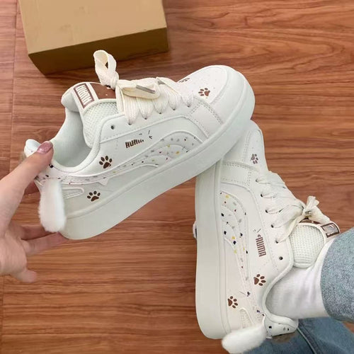 Damen Sneakers mit süßem Tierdesign und flauschigen Details Drune