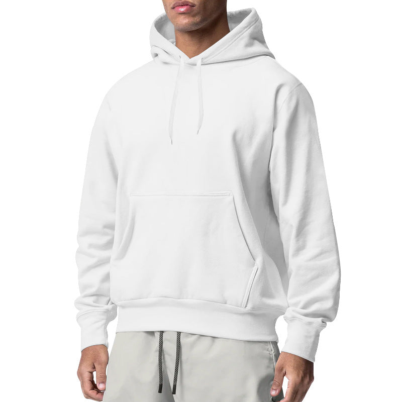Herren nan Kapuzenpullover mit Kängurutasche, Relaxed-Fit und gerippten Bündchen Drune