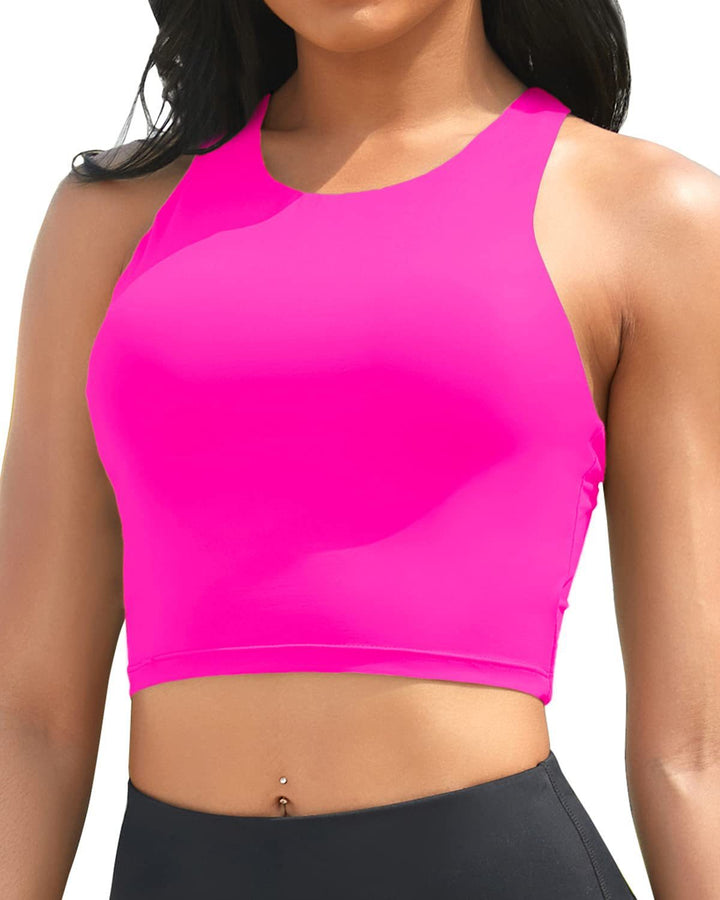 Damen Sportliches Crop-Top Drune