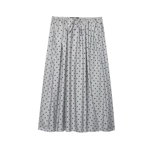 Damen Midi-Rock mit verspieltem Punkte-Design und elastischem Taillenzug Drune