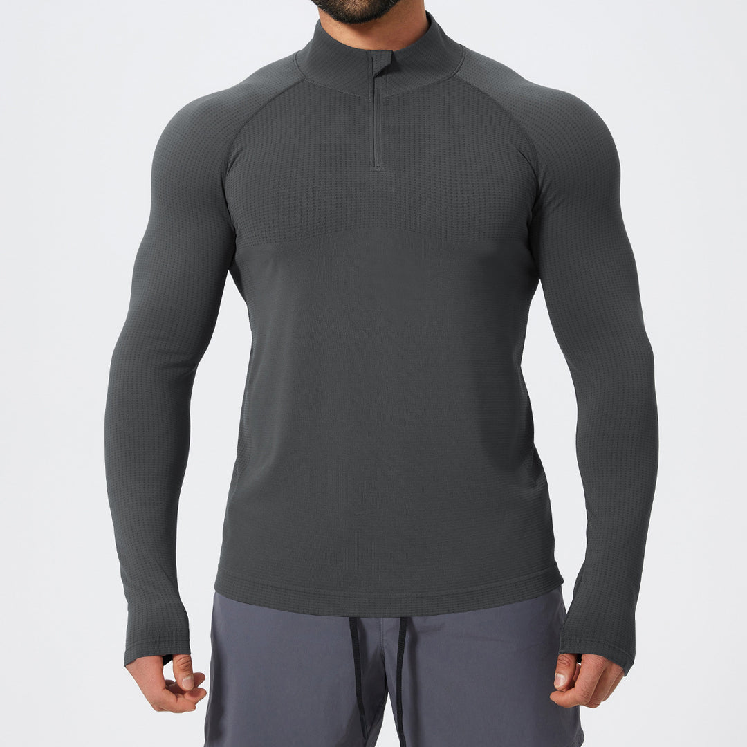 Herren Funktionelles Langarmshirt mit Stehkragen Drune