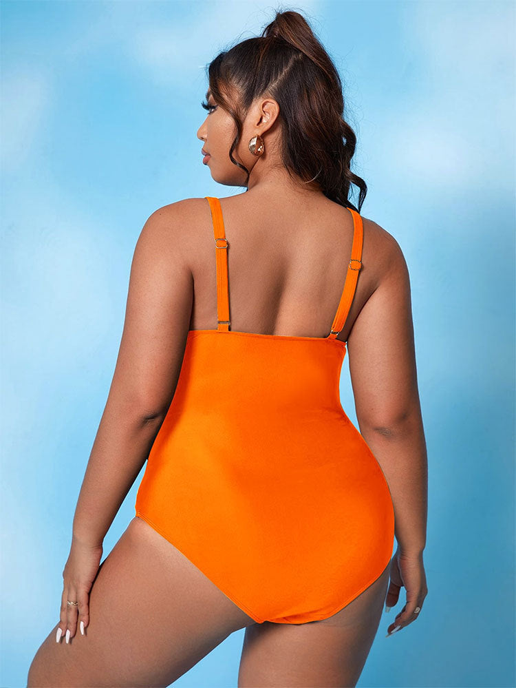 Damen Cut-Out Badeanzug mit Wickeldesign und stützendem Schnitt Drune