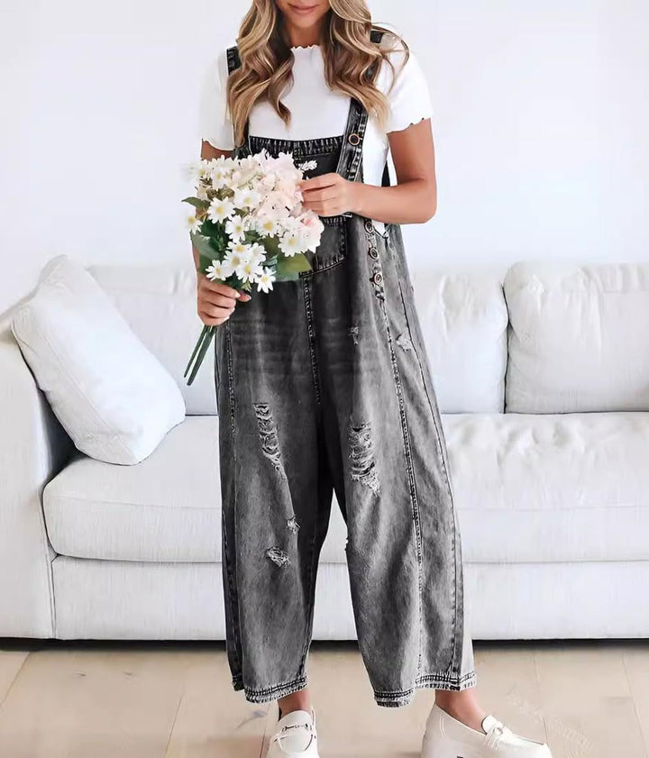 Femme Relaxed Fit Denim Latzhose Drune