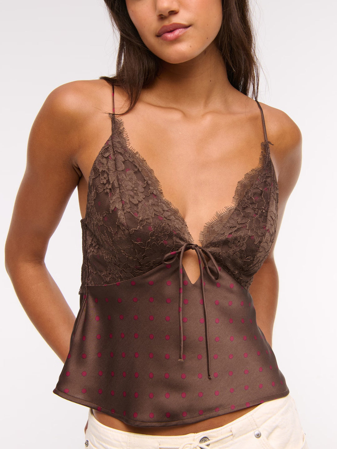 Damen Elegantes Negligé mit Spitzenakzenten Drune