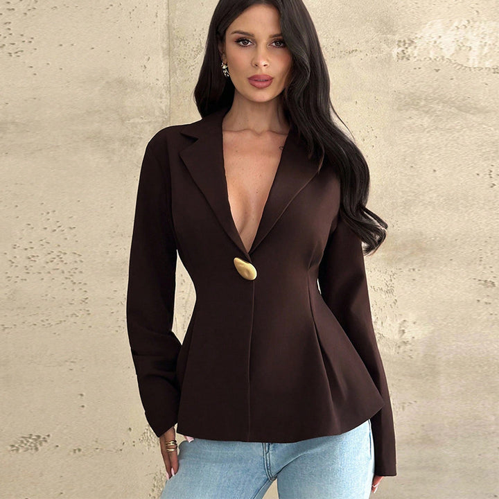 Damen eleganter Blazer mit taillierter Schnittführung Drune