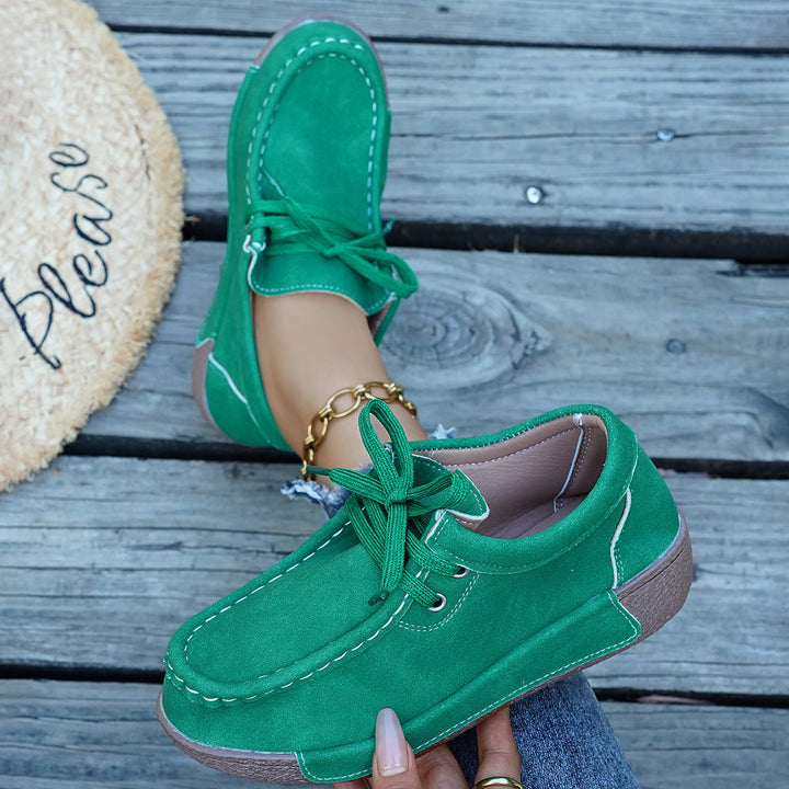 Damen komfortable Sneaker mit weichem Obermaterial und rutschfester Sohle Drune