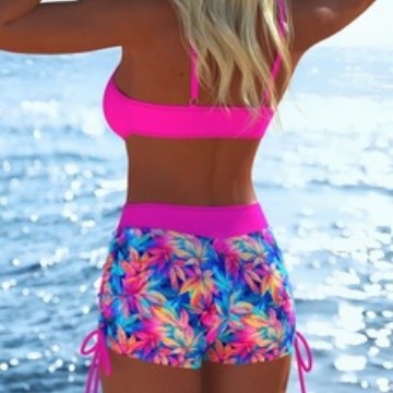 Damen modischer Bikini-Set mit Schößchen und verstellbarem Träger Drune