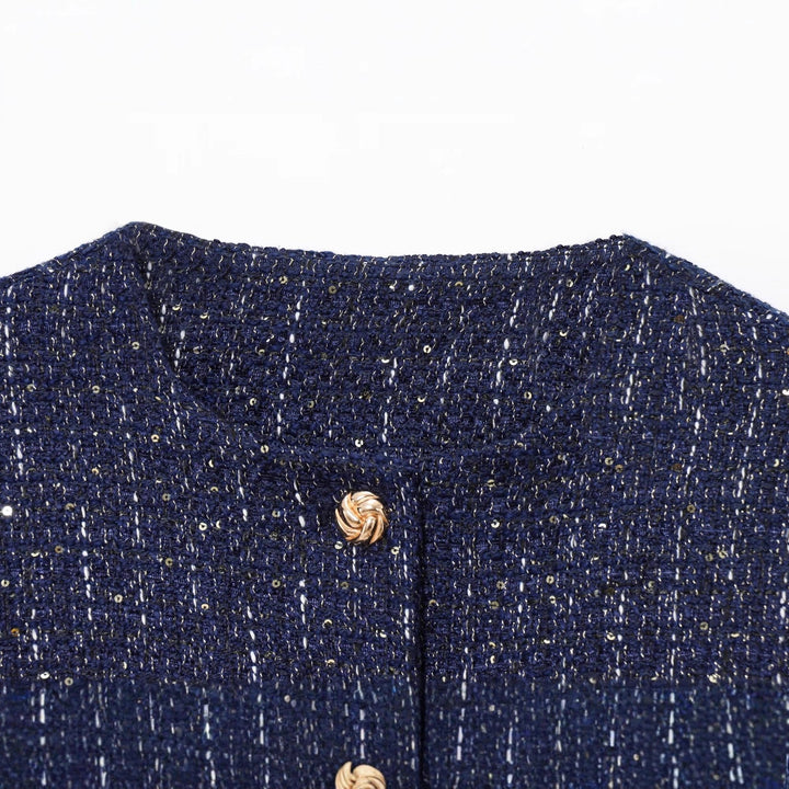 Damen trendige tweed Jacke Drune