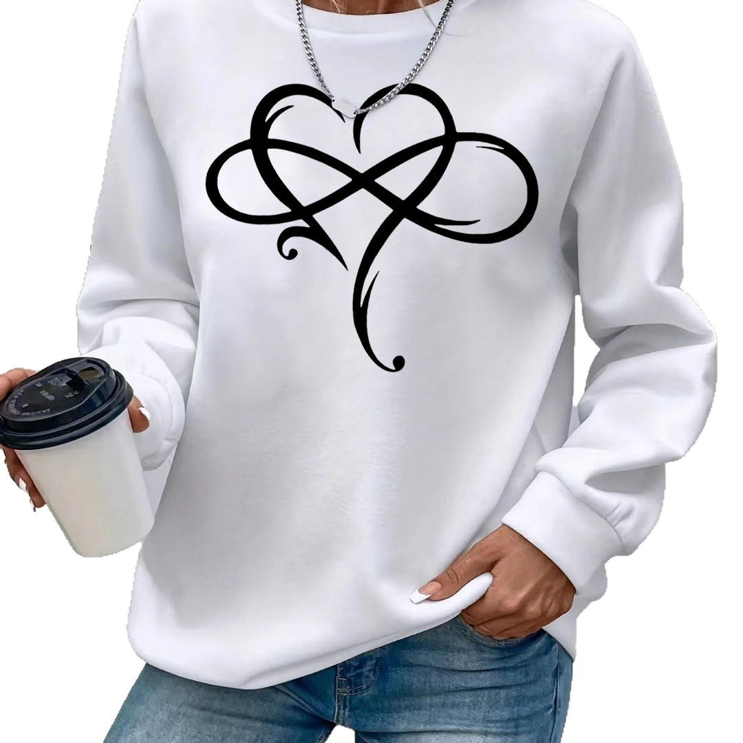Damen Sweatshirt mit kreativem Herzdesign und entspannter Passform Drune