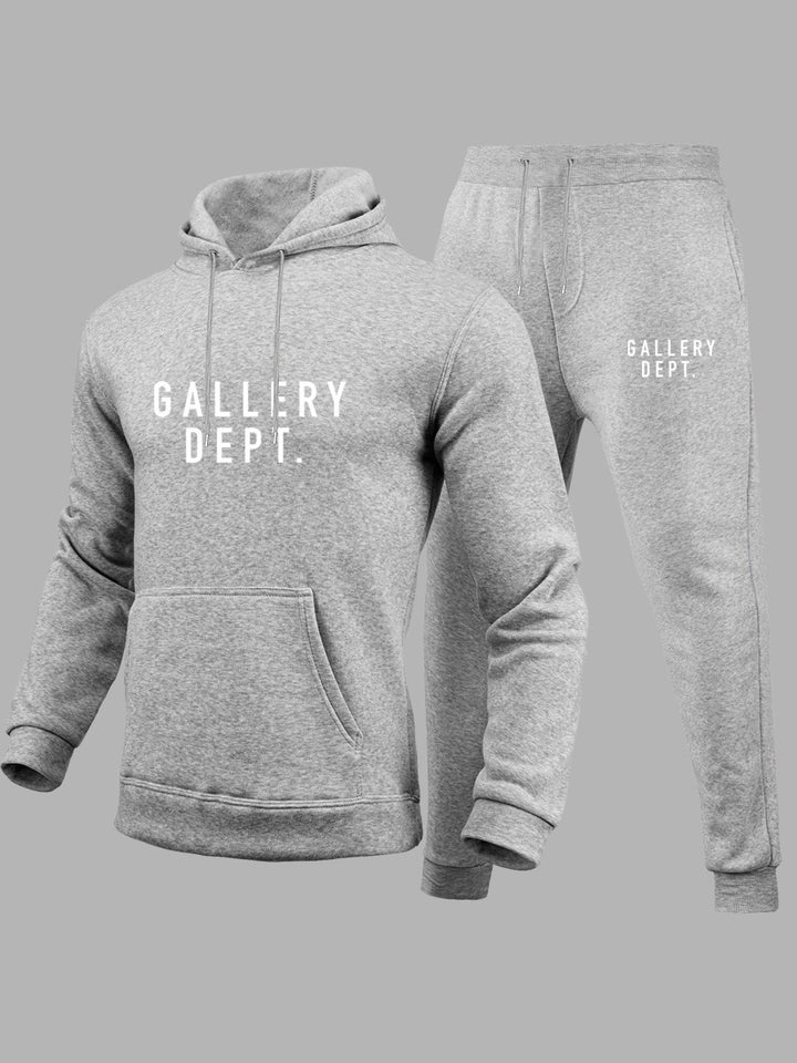 Herren Sweatshirt und Jogginghose Set mit modernem Logo Drune