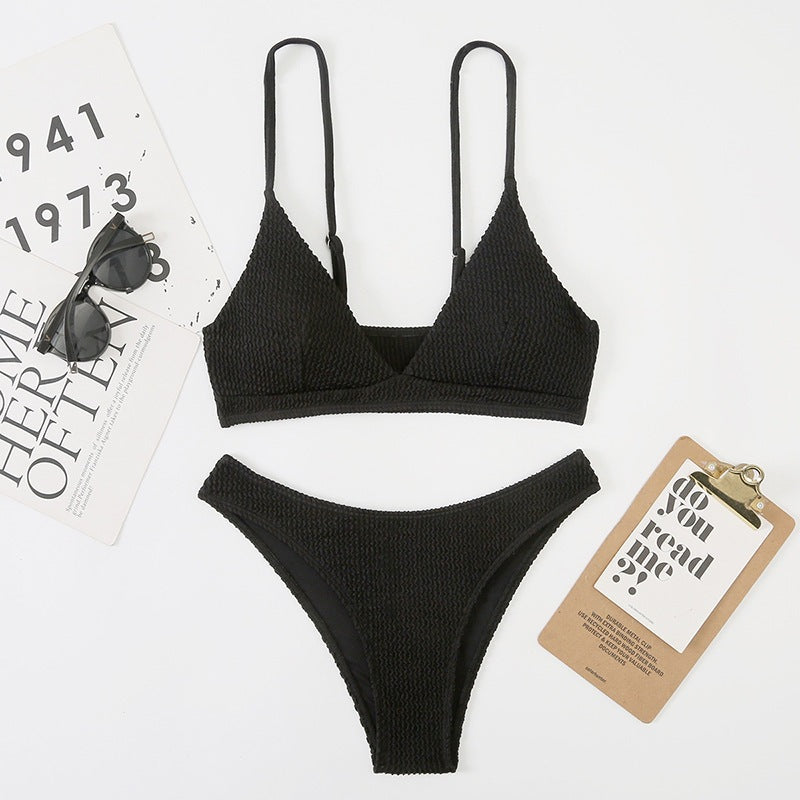 Damen Triangle-Bikini mit strukturiertem Stoff Drune