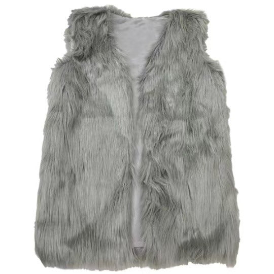 Damen Elegante Kunstpelz-Weste Drune