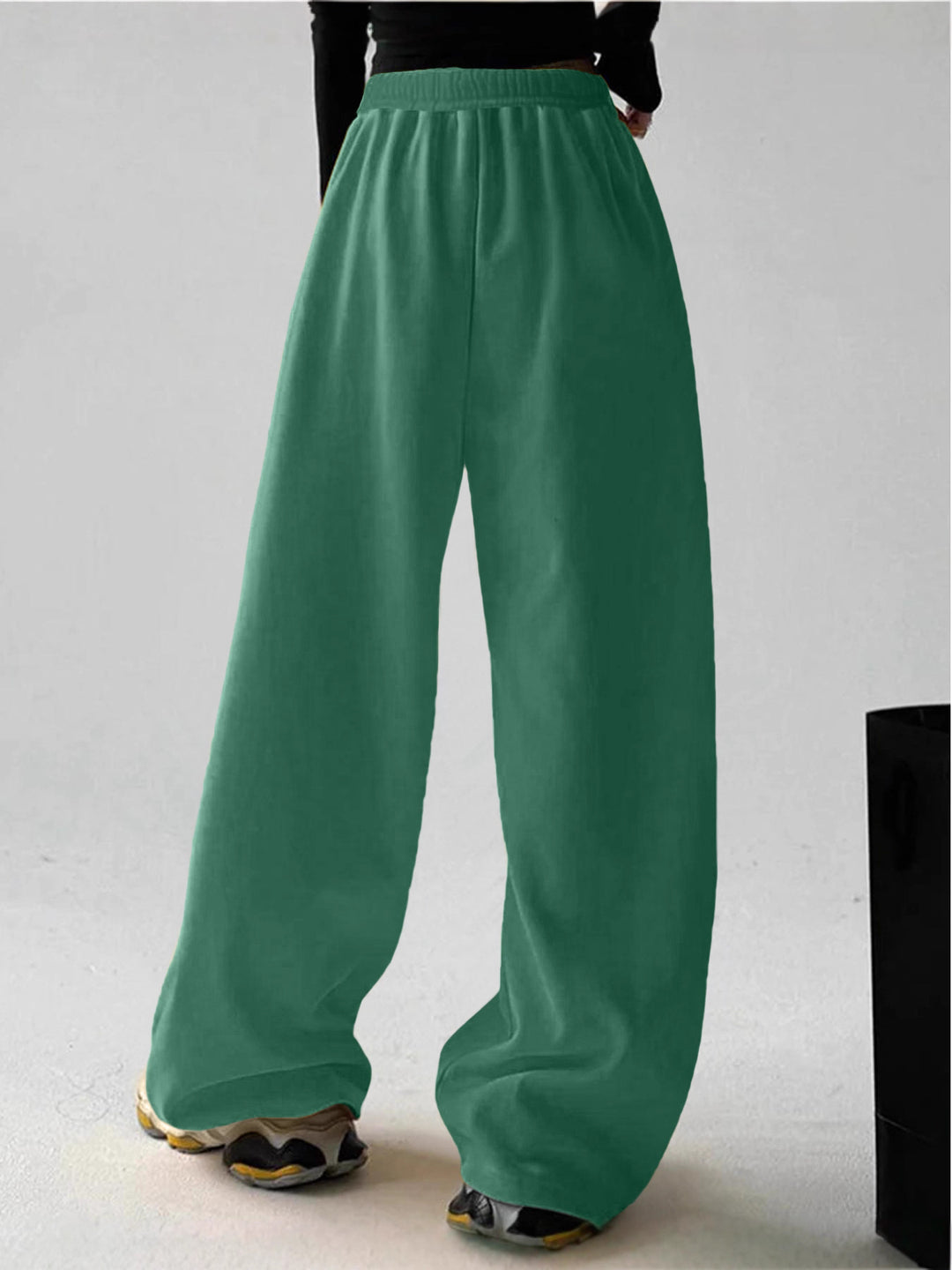 Damen Weite Freizeithose mit elastischem Bund und seitlichen Taschen Drune