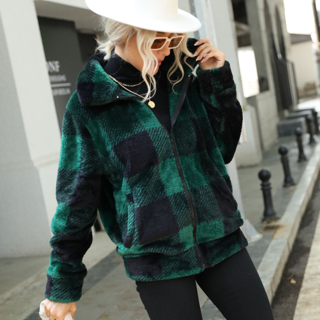 Damen Kuschelige Flanelljacke Drune