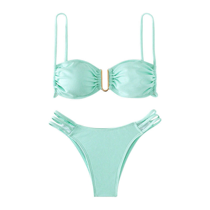 Damen Push-Up Bikini-Set mit elegantem Rüschendesign Drune