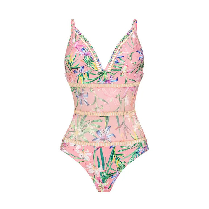 Damen Bikiniset mit eleganten, langen transparenten Ärmeln Drune