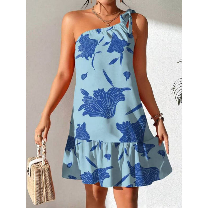 Damen Sommerliches Minikleid mit verspieltem Volant und asymmetrischem Saum Drune