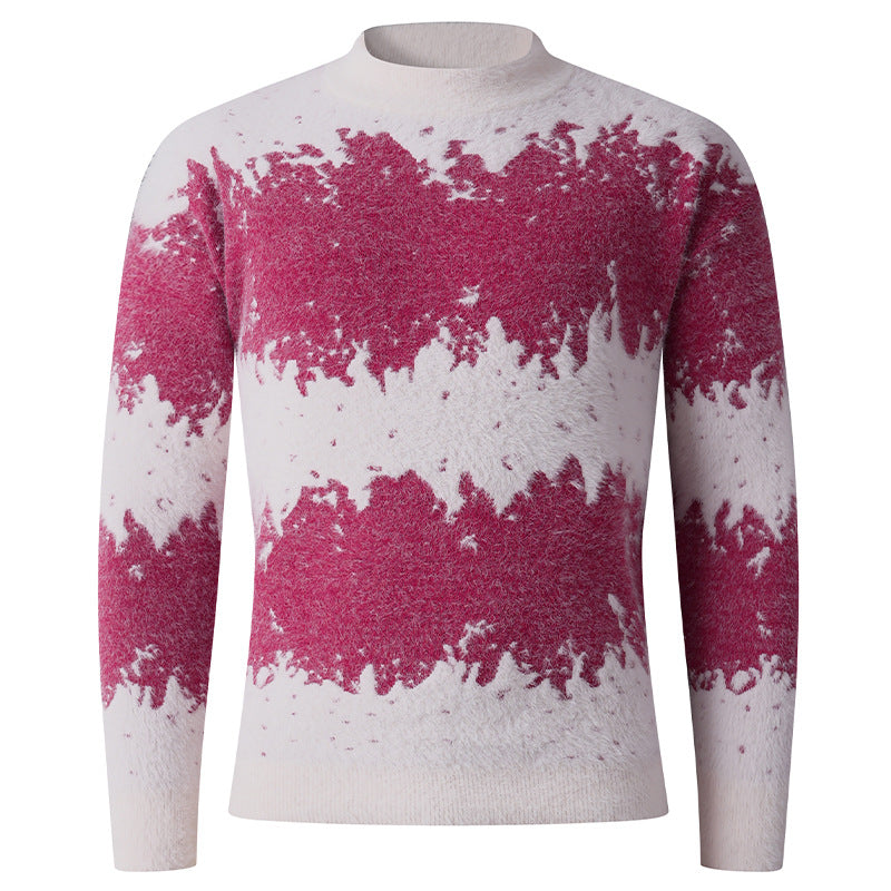 Herren trendiger Pullover mit strukturiertem Farbverlauf Drune