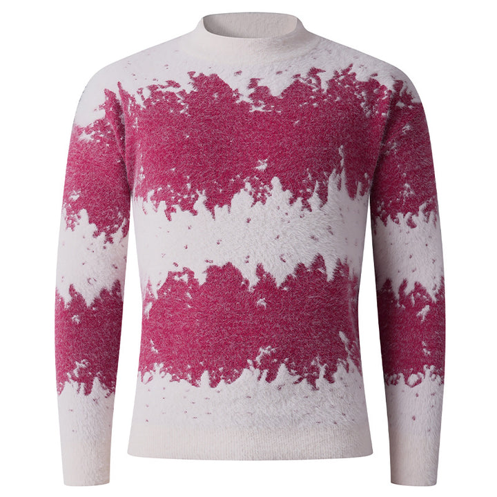 Herren trendiger Pullover mit strukturiertem Farbverlauf Drune
