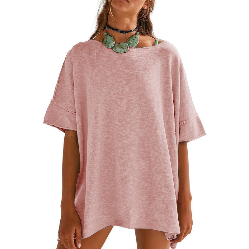 Damen Oversized Relaxed Fit T-Shirt Drune