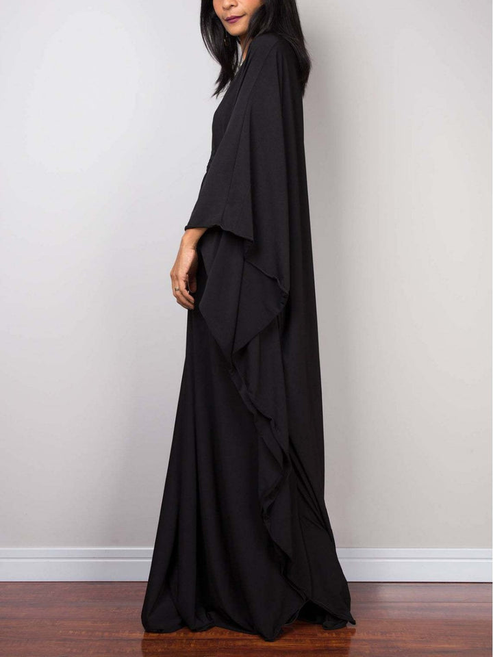 Damen elegantes Maxi-Kleid mit weitem Schnitt Drune