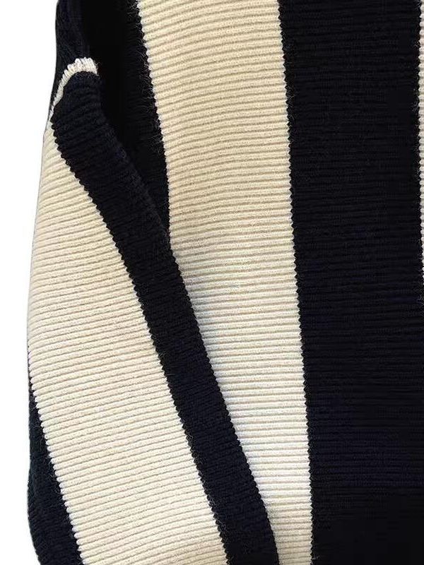 Damen Grobstrickpullover mit innovativer Streifenmusterung und weitem Schnitt Drune