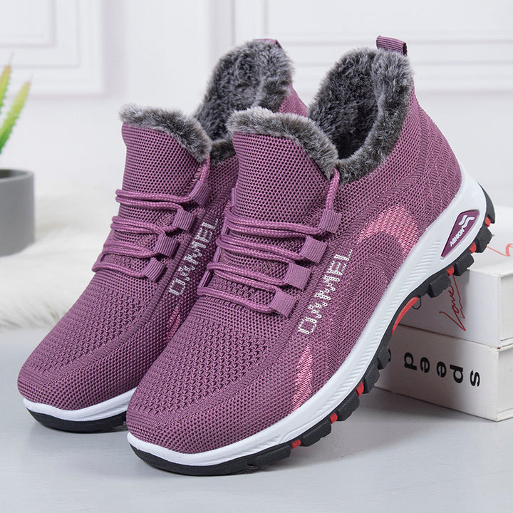 Damen Winterfeste und atmungsaktive Sneakers mit kuscheligem Innenfutter Drune